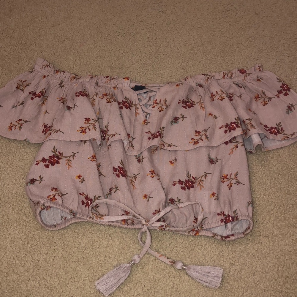 Off the shoulder crop top